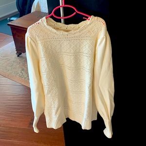 Loft cream cotton sweater